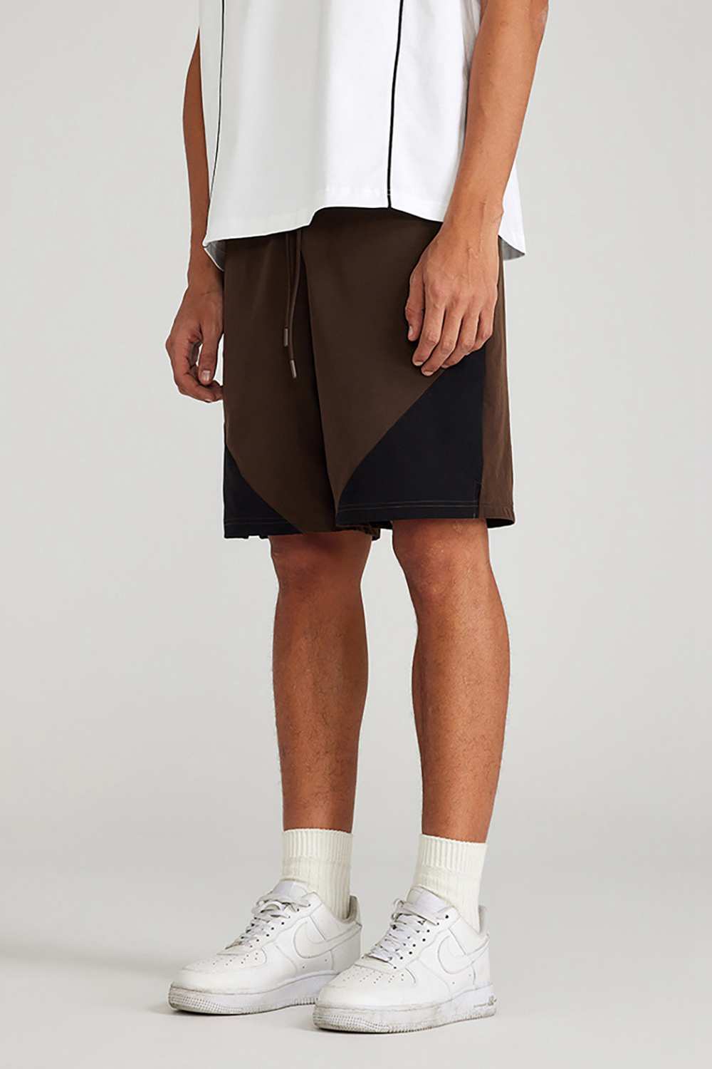 Men's Vintage Washed Urban Trek Shorts with Split-Hem | High Street Style