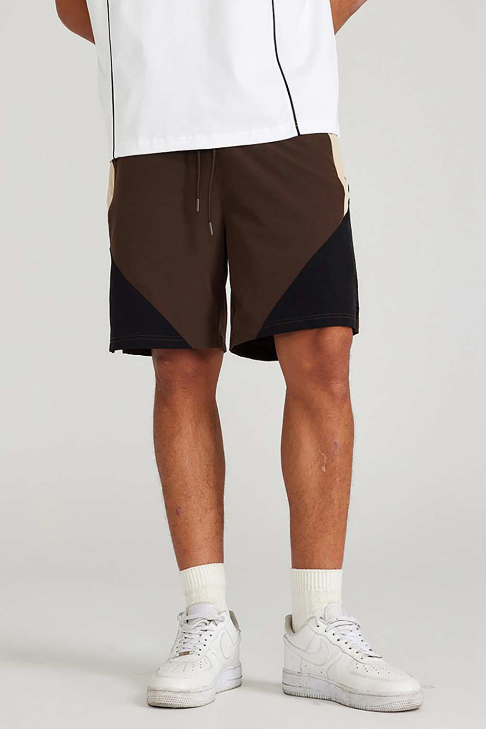 Men's Vintage Washed Urban Trek Shorts with Split-Hem | High Street Style