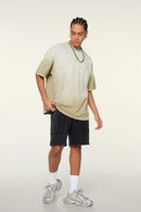 Faded Gradient Heavyweight Tee - Sand