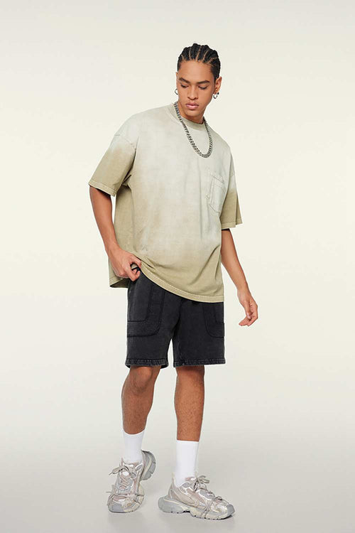 Faded Gradient Heavyweight Tee - Sand