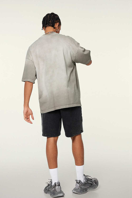 Faded Gradient Heavyweight Tee - Light Gray