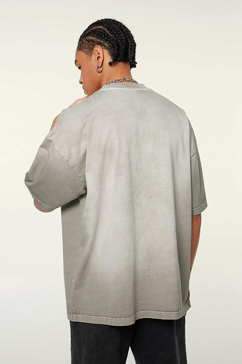 Faded Gradient Heavyweight Tee - Light Gray