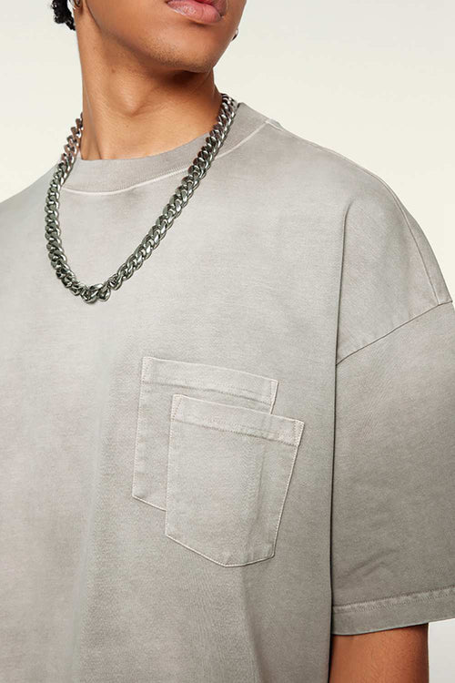 Faded Gradient Heavyweight Tee - Light Gray