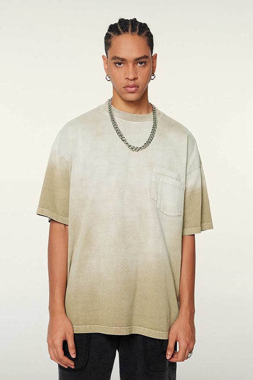 Faded Gradient Heavyweight Tee - Sand