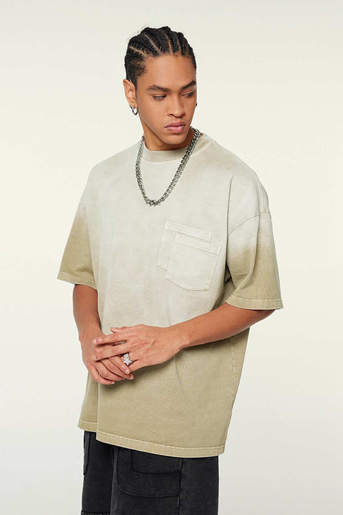 Faded Gradient Heavyweight Tee - Sand