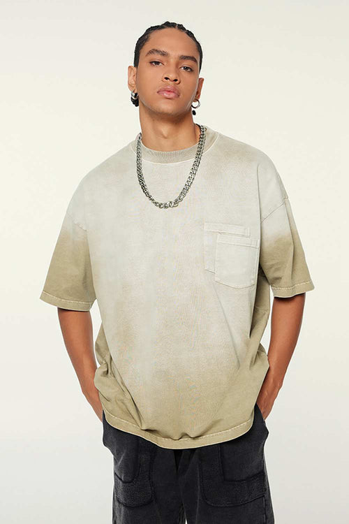 Faded Gradient Heavyweight Tee - Sand