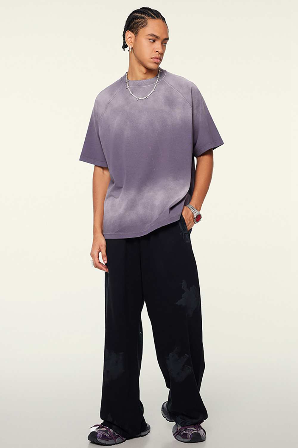 Ombre Vintage Tee: Gradient Elegance in a Relaxed Cut