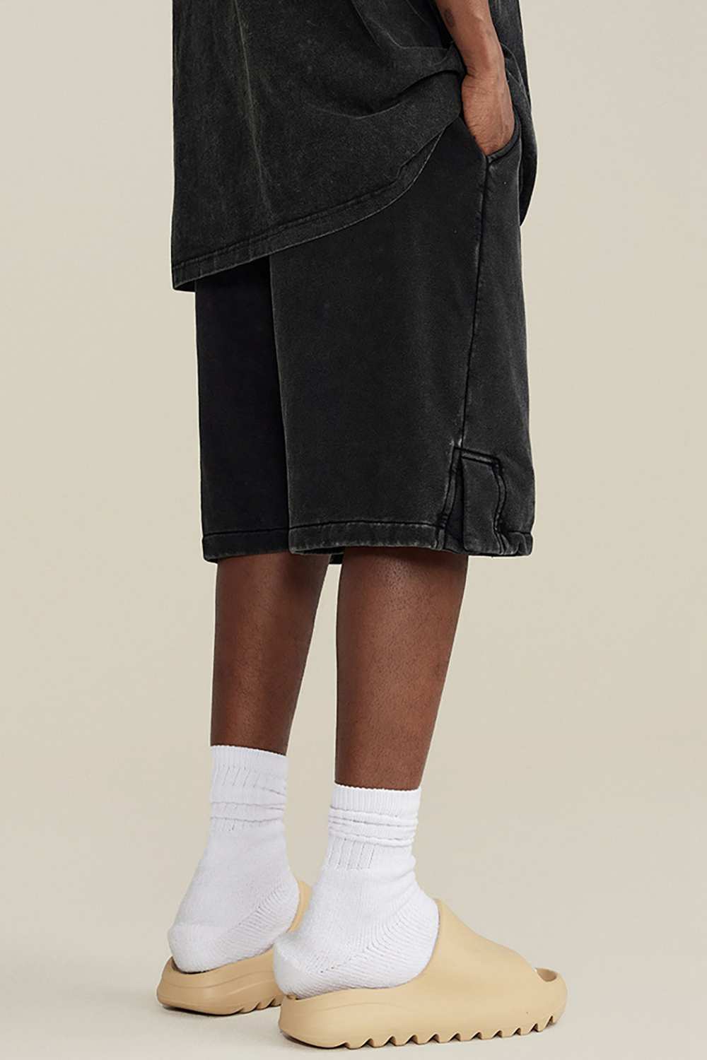 Men's Vintage Wash Utility Shorts - Relaxed Fit Workwear Style