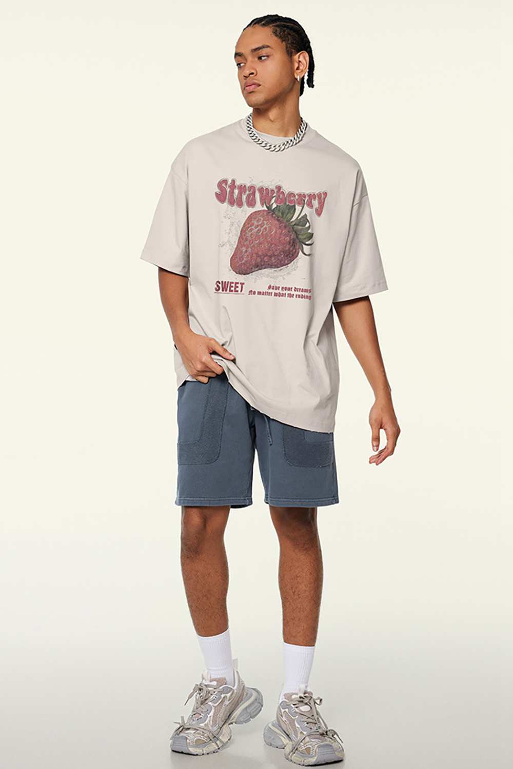 Vintage Strawberry Print T-Shirt - Retro High Street Fashion Tee