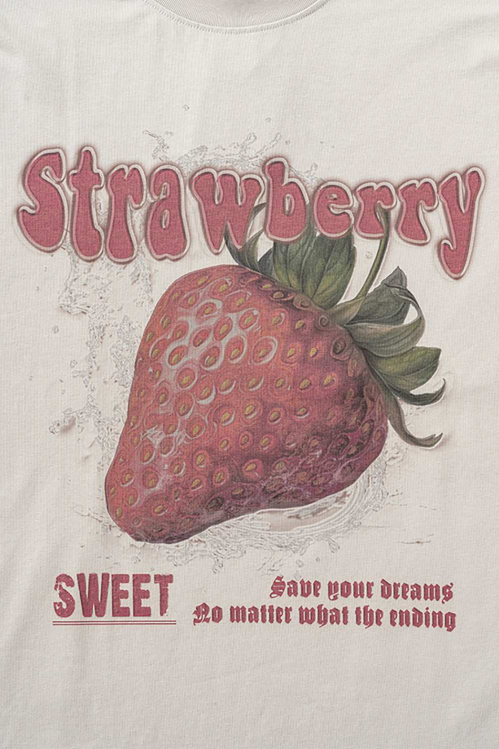 Vintage Strawberry Print T-Shirt - Retro High Street Fashion Tee