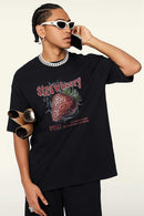 Cooling-Touch Strawberry Tee - Metallic Black