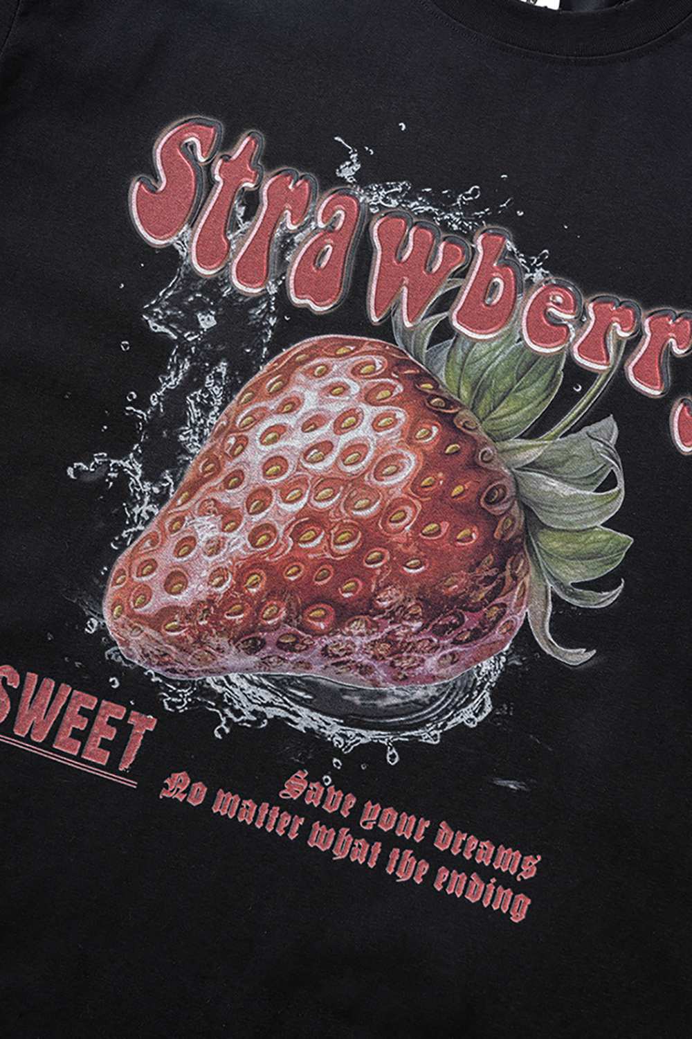 Cooling-Touch Strawberry Tee - Metallic Black