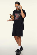 Cooling-Touch Strawberry Tee - Metallic Black