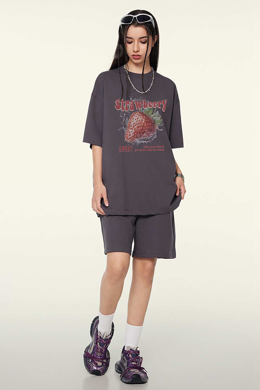 Cooling-Touch Strawberry Tee - Raspberry Purple
