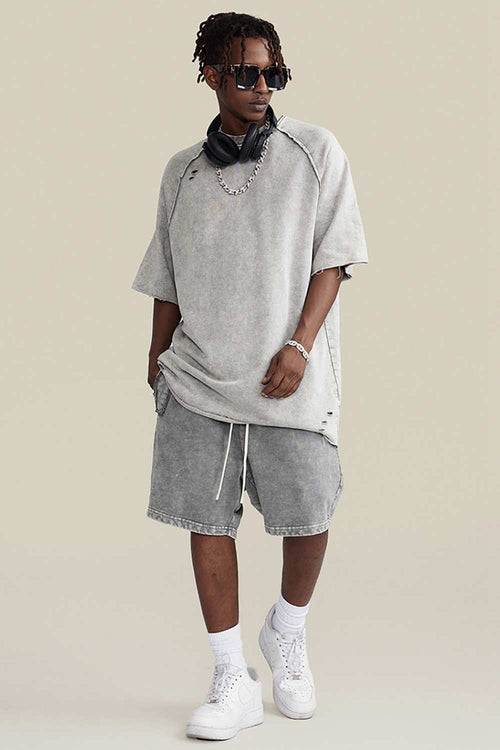 Heavyweight Wax-Dyed Tee - Medium Gray