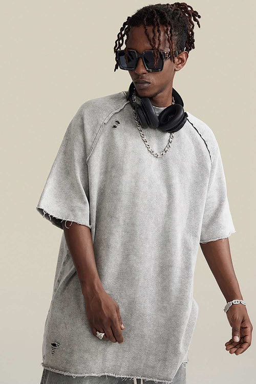 Heavyweight Wax-Dyed Tee - Medium Gray