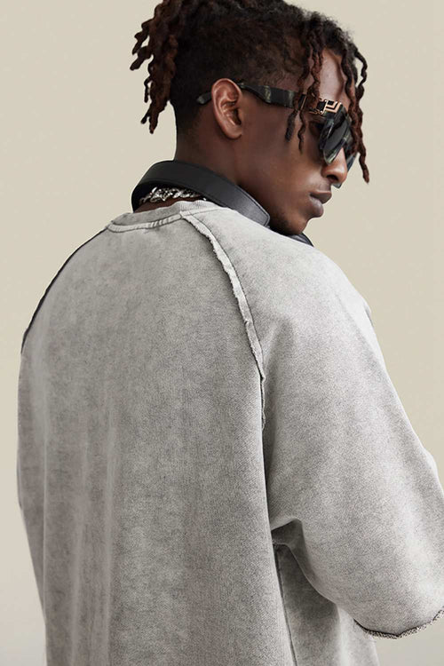 Heavyweight Wax-Dyed Tee - Medium Gray