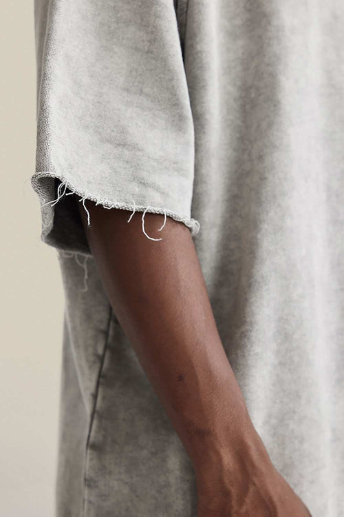 Heavyweight Wax-Dyed Tee - Medium Gray