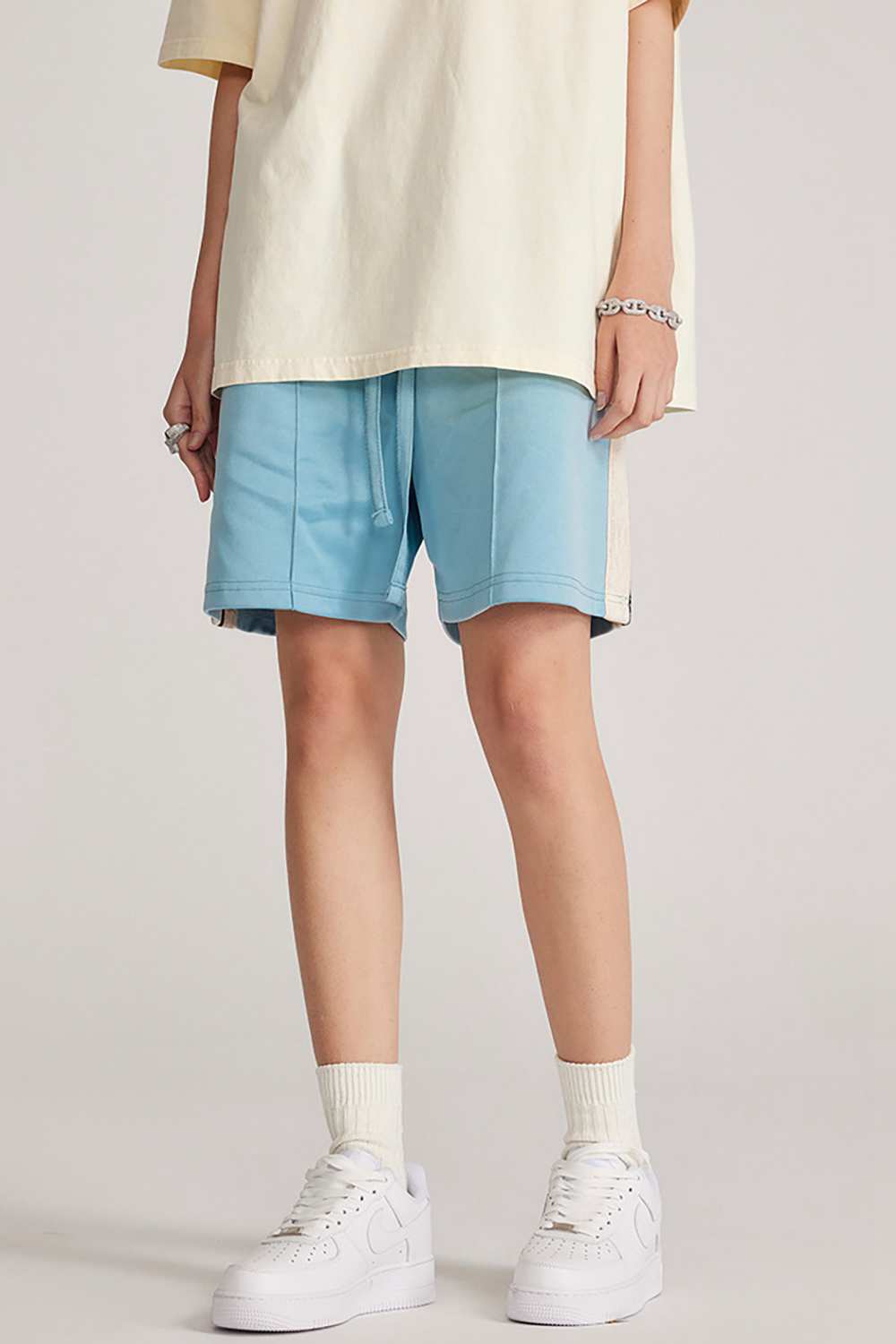 "Skyline Breeze" Drawstring Shorts - Casual Elegance for Summer Days