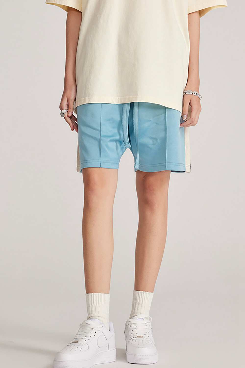 "Skyline Breeze" Drawstring Shorts - Casual Elegance for Summer Days