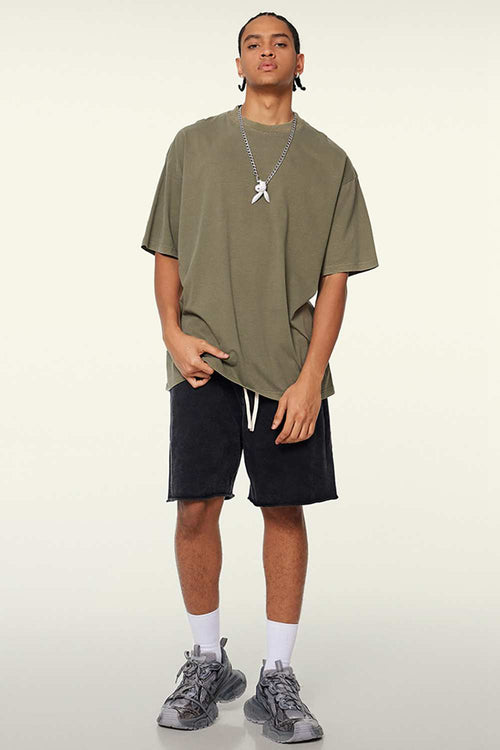 Heavyweight Washed Tee - Camel