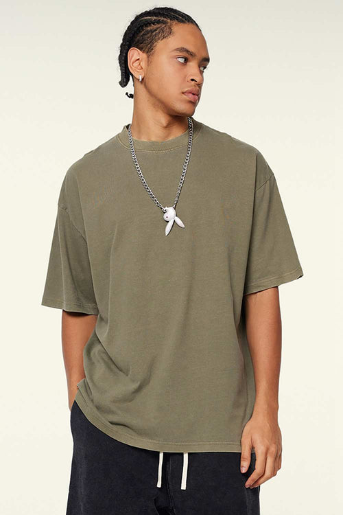 Heavyweight Washed Tee - Camel