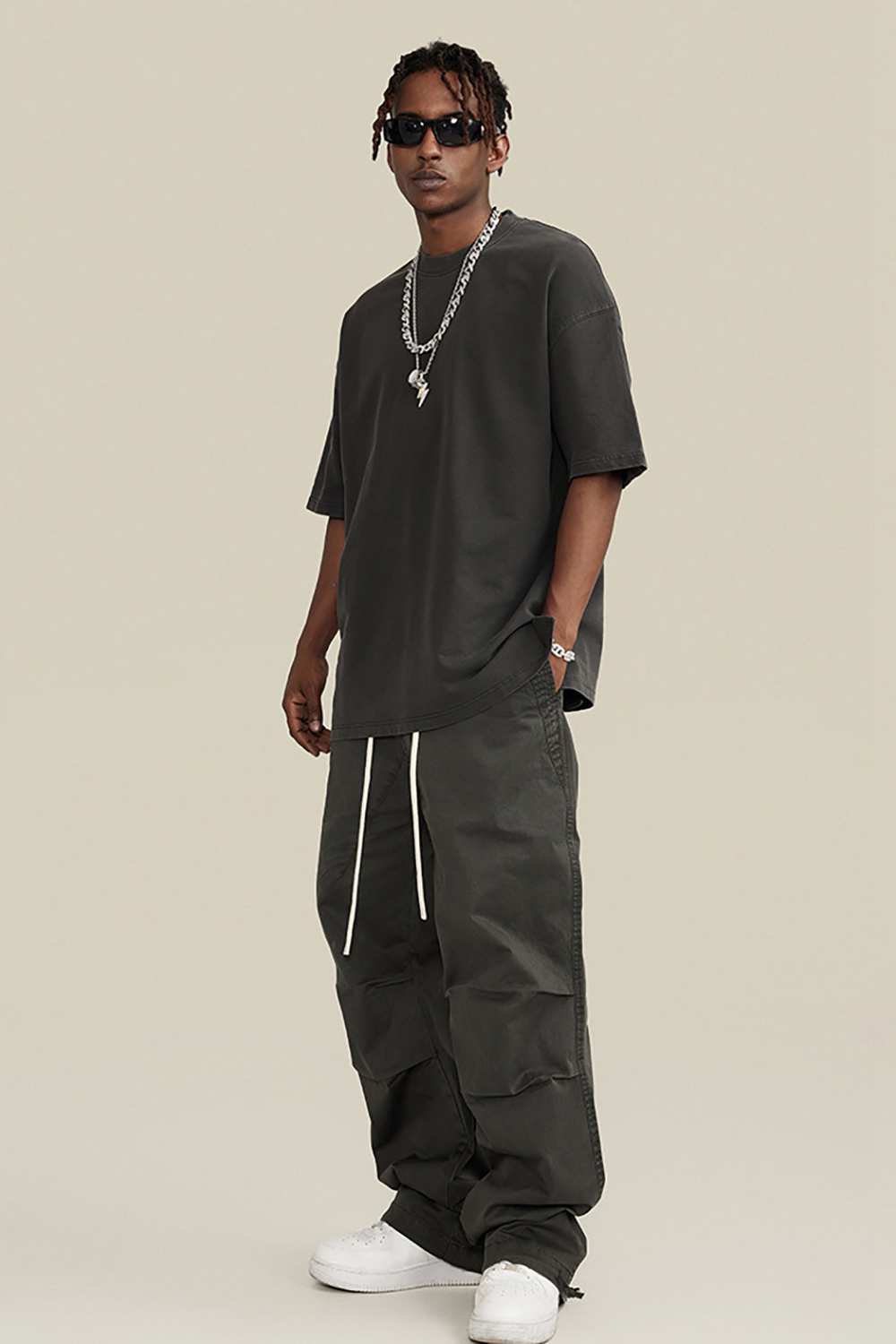 Heavyweight Washed Tee - Dark Gray