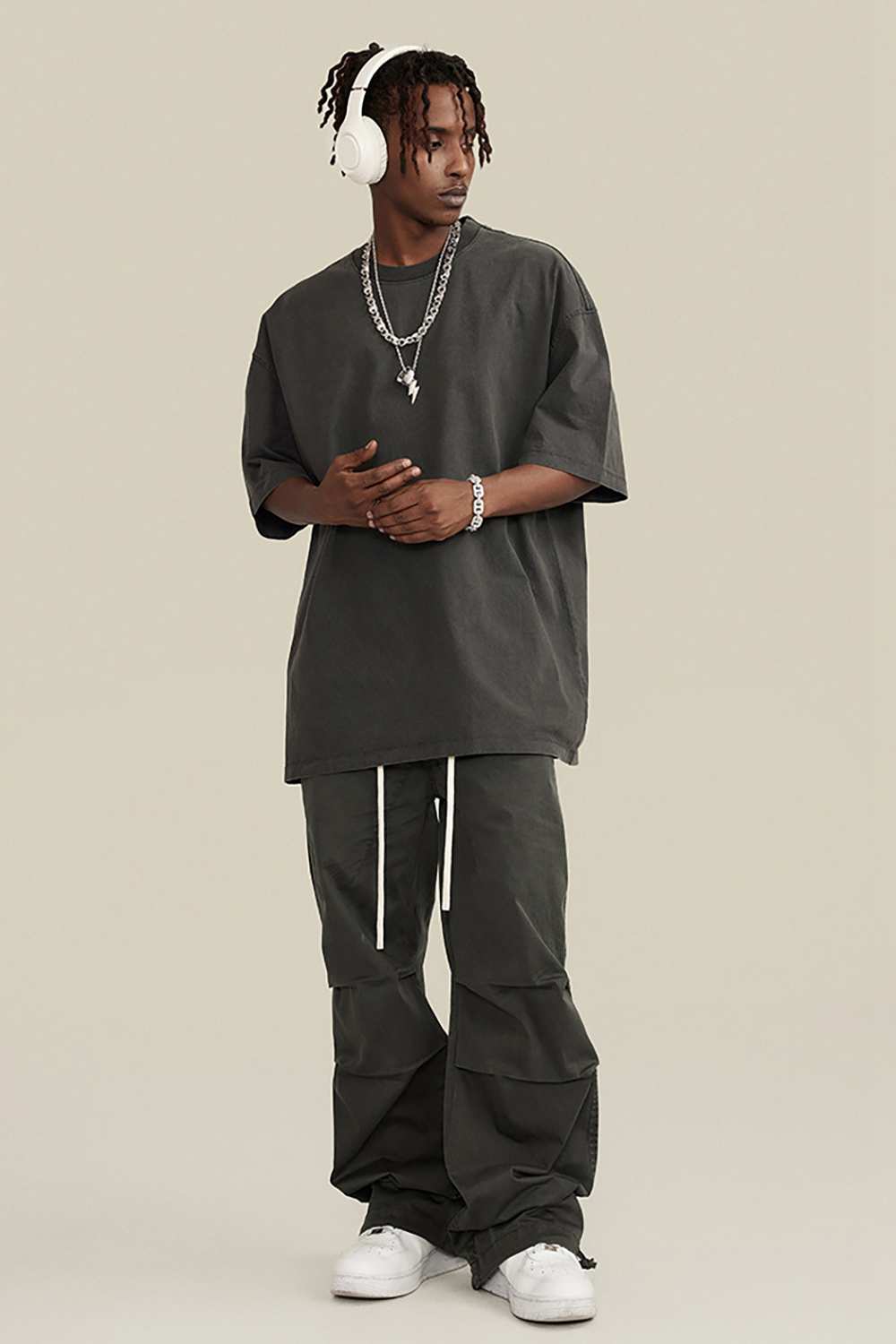 Heavyweight Washed Tee - Dark Gray