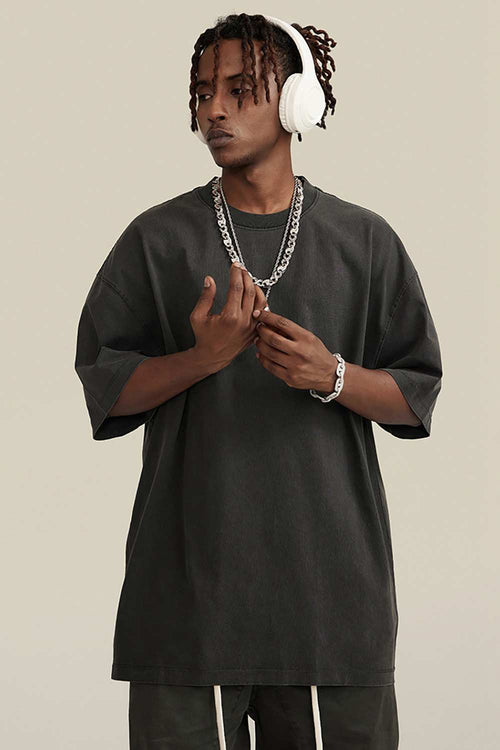 Heavyweight Washed Tee - Dark Gray