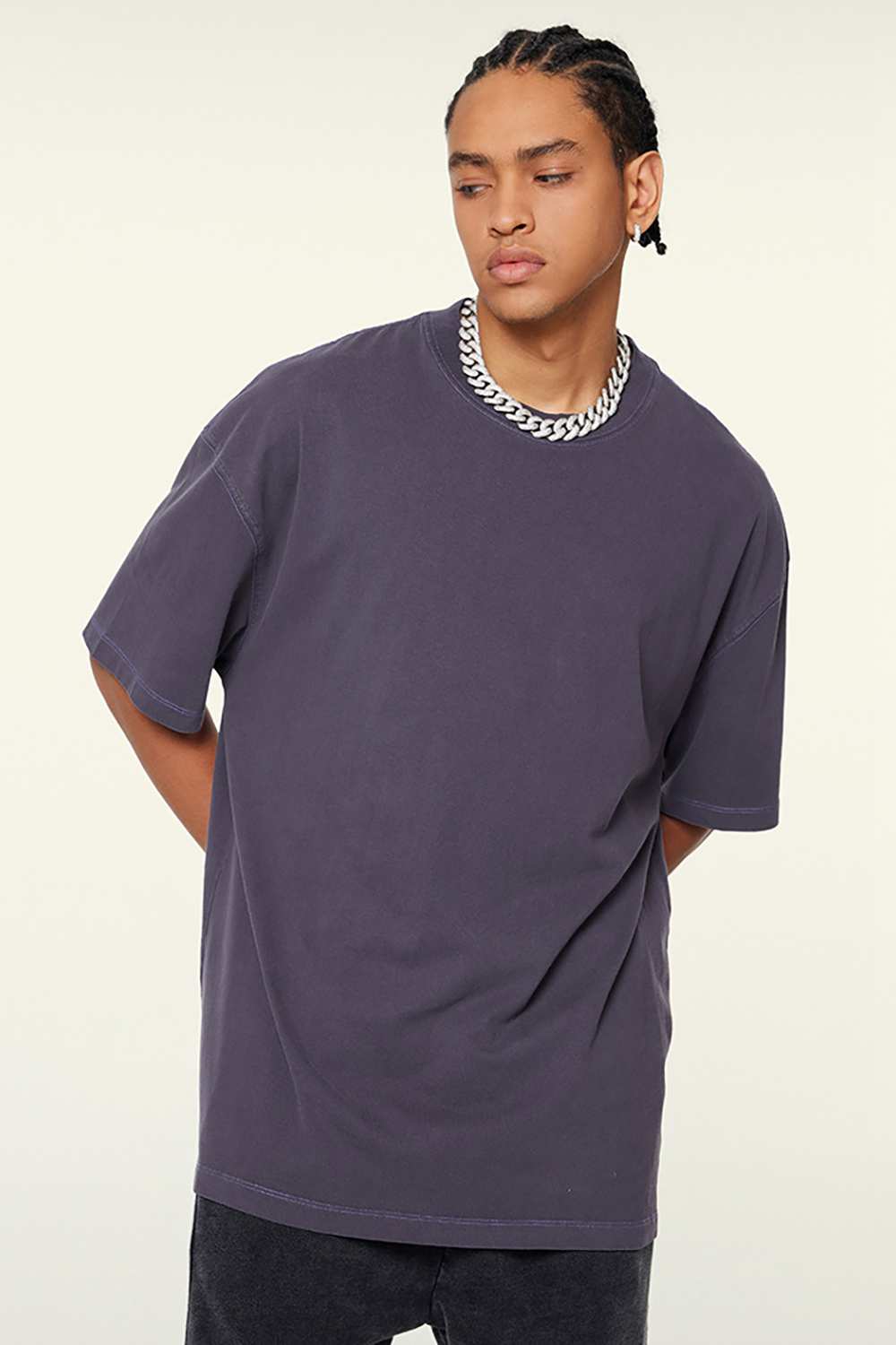 Heavyweight Washed Tee - Grape Purple