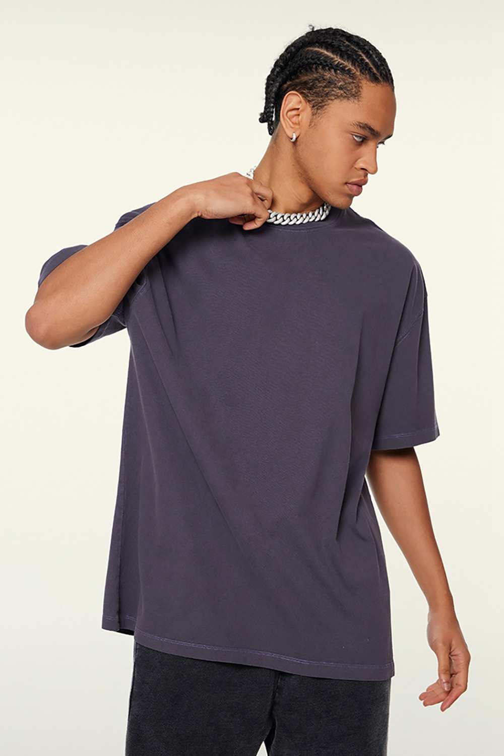 Heavyweight Washed Tee - Grape Purple