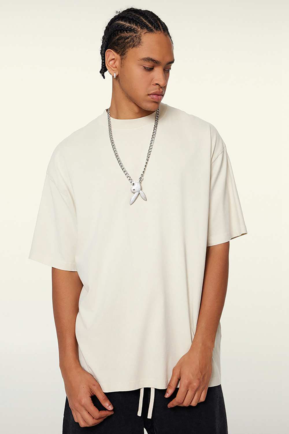 Heavyweight Washed Tee - Gray Apricot