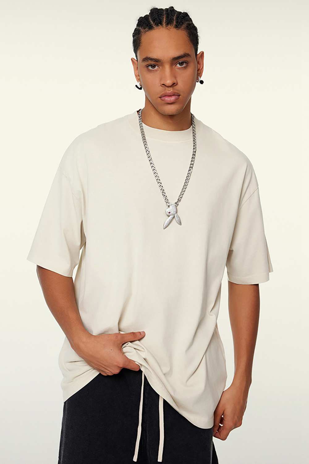 Heavyweight Washed Tee - Gray Apricot