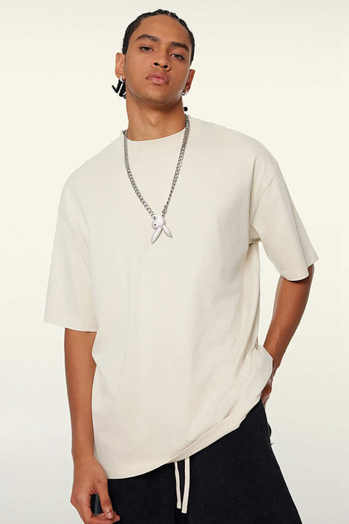 Heavyweight Washed Tee - Gray Apricot