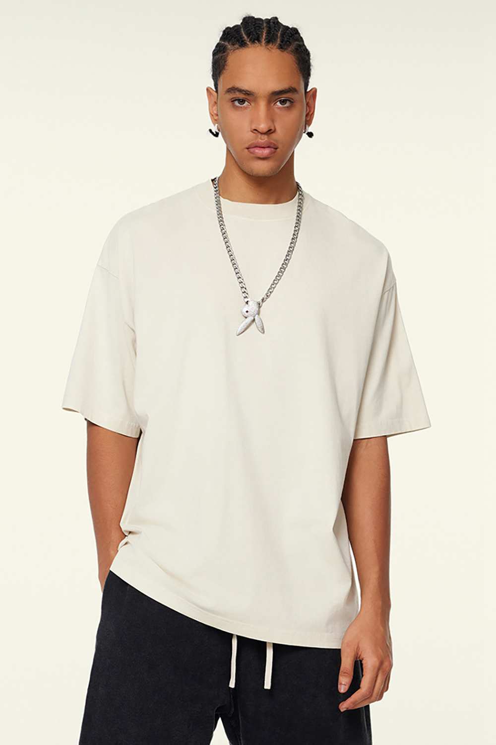 Heavyweight Washed Tee - Gray Apricot