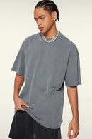 Heavyweight Washed Tee - Grayish Blue