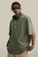 Heavyweight Washed Tee - Grayish Green