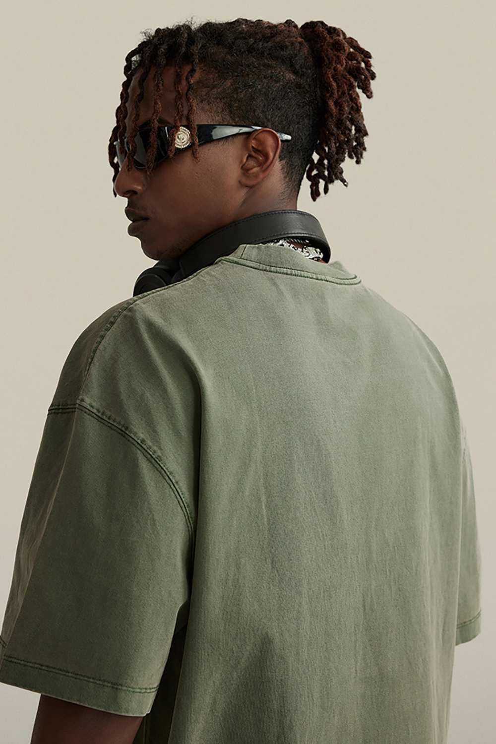 Heavyweight Washed Tee - Grayish Green