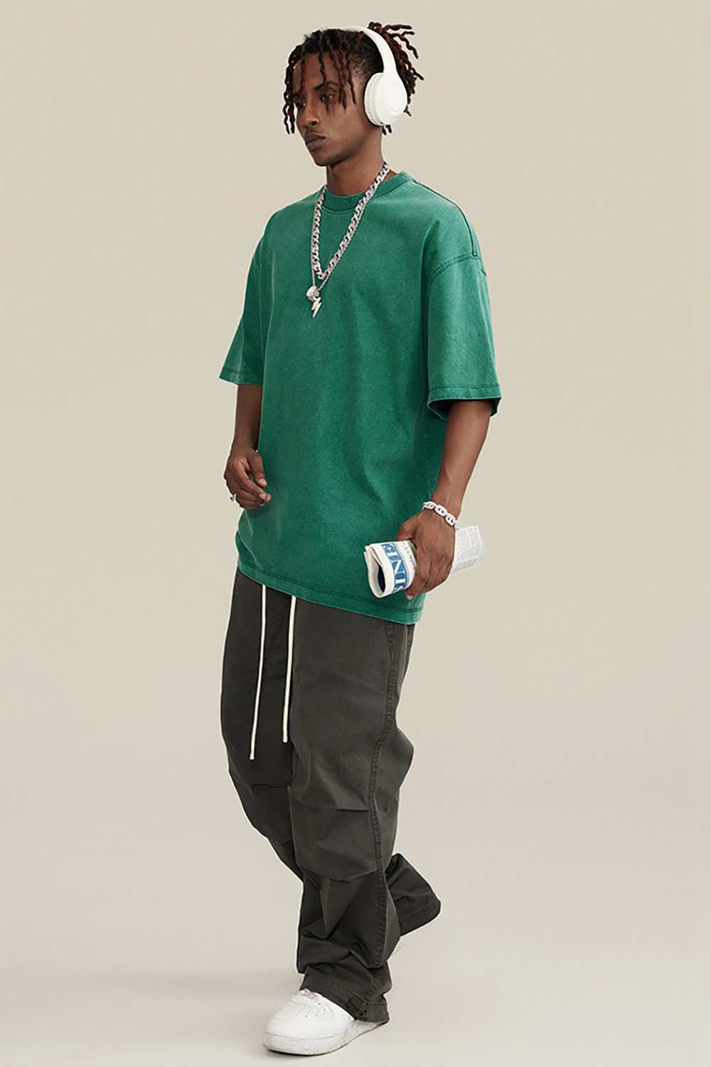 Heavyweight Washed Tee - Green