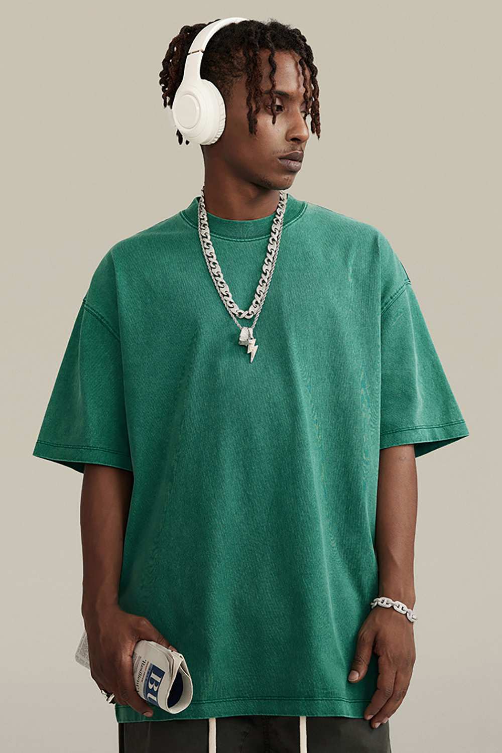 Heavyweight Washed Tee - Green