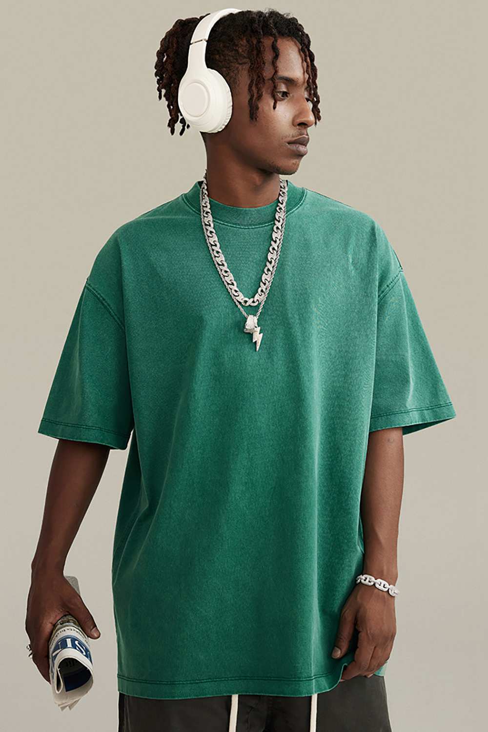 Heavyweight Washed Tee - Green