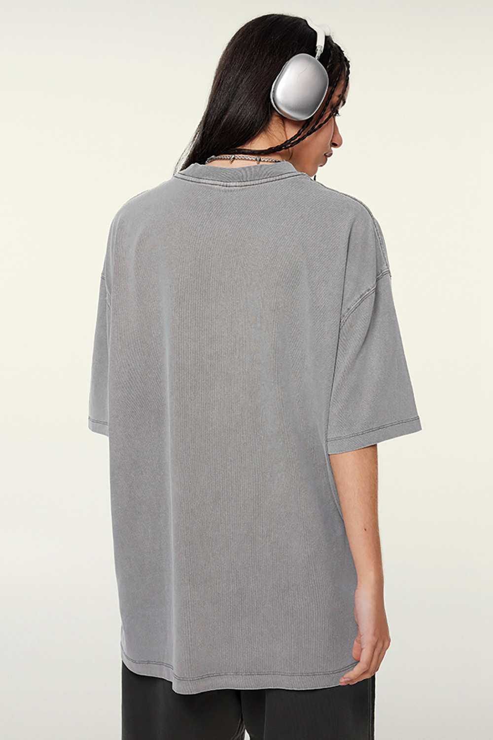 Heavyweight Washed Tee - Medium Gray