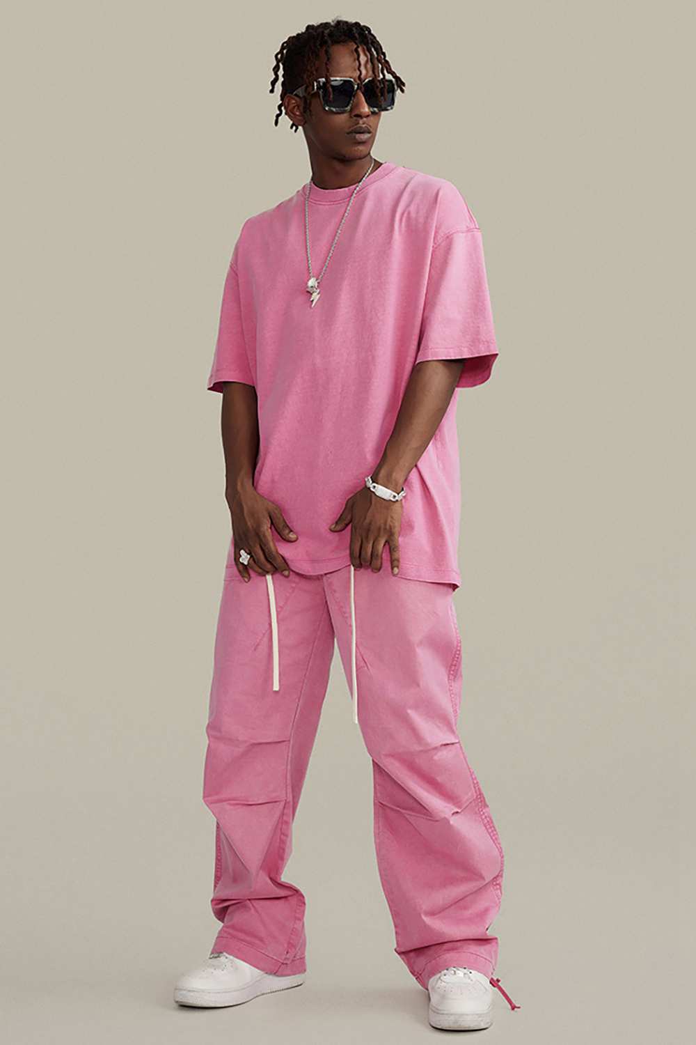 Heavyweight Washed Tee - Rose Pink