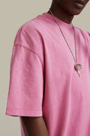 Heavyweight Washed Tee - Rose Pink