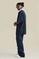 Heavyweight Washed Tee - Royal Blue