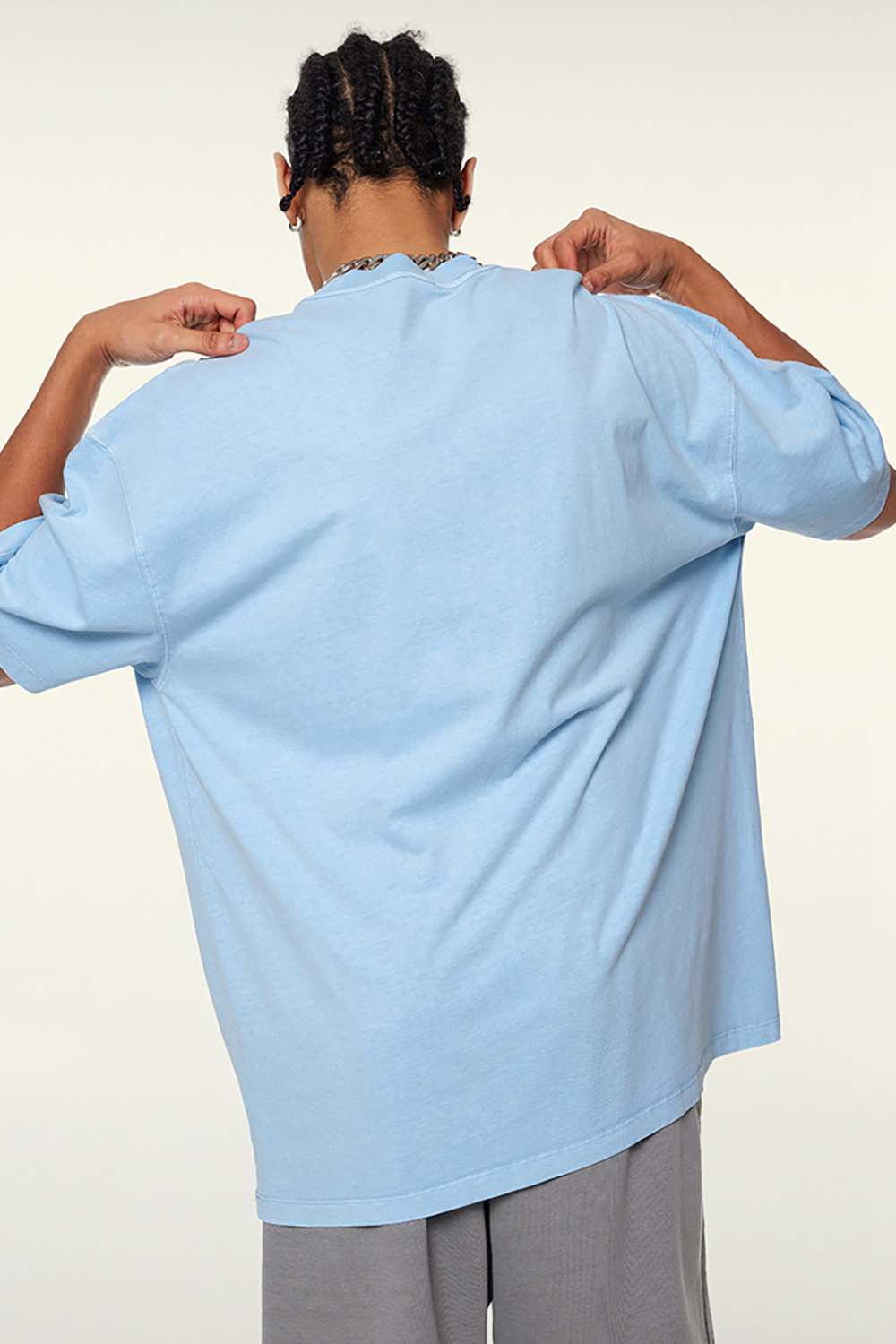 Heavyweight Washed Tee - Sky Blue