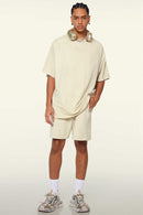 Washed Heavyweight Vintage Tee - Gray Apricot