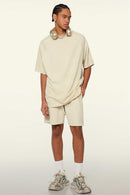 Washed Heavyweight Vintage Tee - Gray Apricot