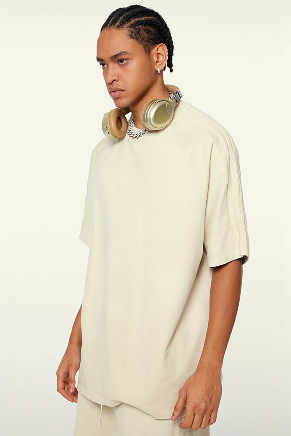 Washed Heavyweight Vintage Tee - Gray Apricot