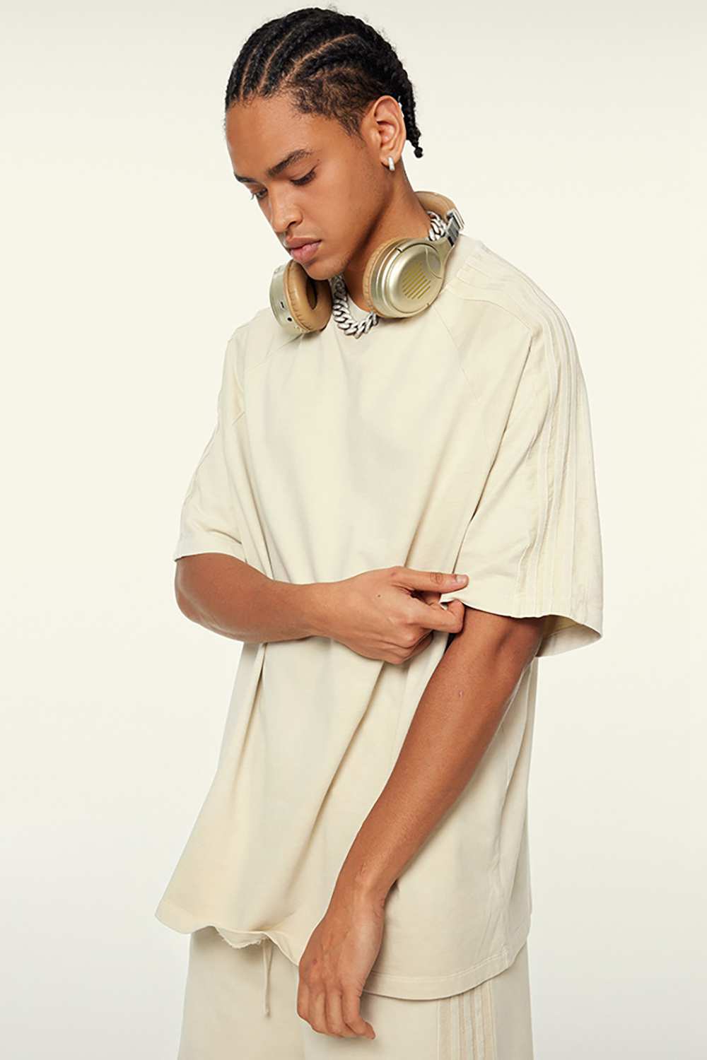Washed Heavyweight Vintage Tee - Gray Apricot